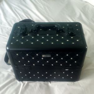 Sephora Black Diamond Embossed Studded Train Case